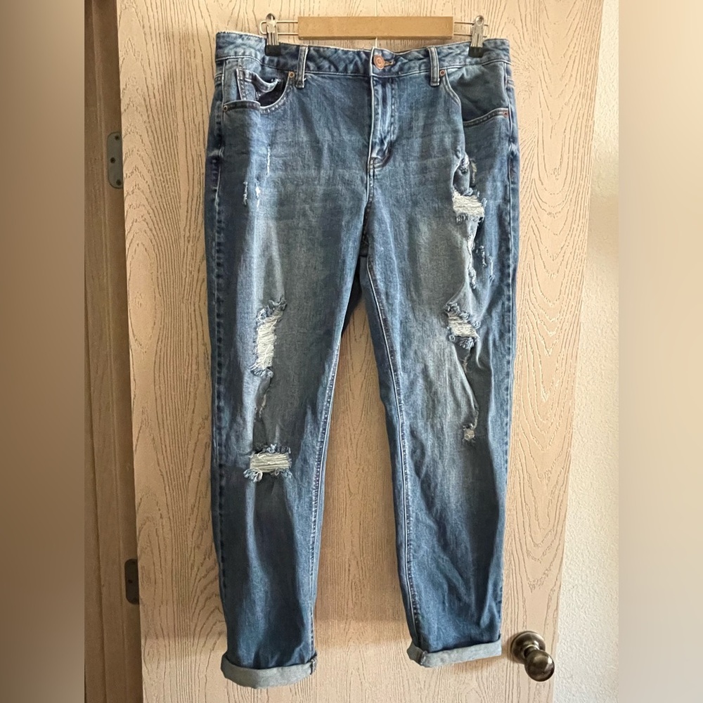 Maurices Blue Distressed Jeans